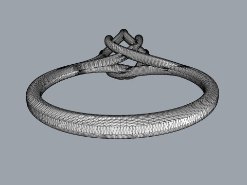 5mm Diamond Engagement Ring 3D Print Model