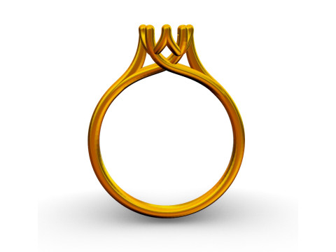 5mm Diamond Engagement Ring 3D Print Model