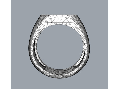 Diamond Cross Signet Ring 3D Print Model