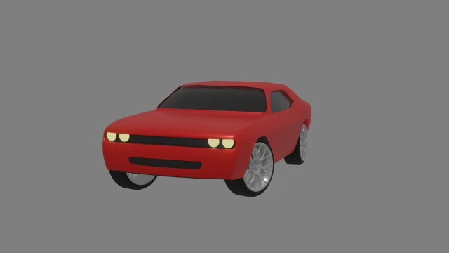 Dodge Challenger Hellcat SRT 2015 Model 3D .c4d .max .obj .3ds .fbx .stl .blend 