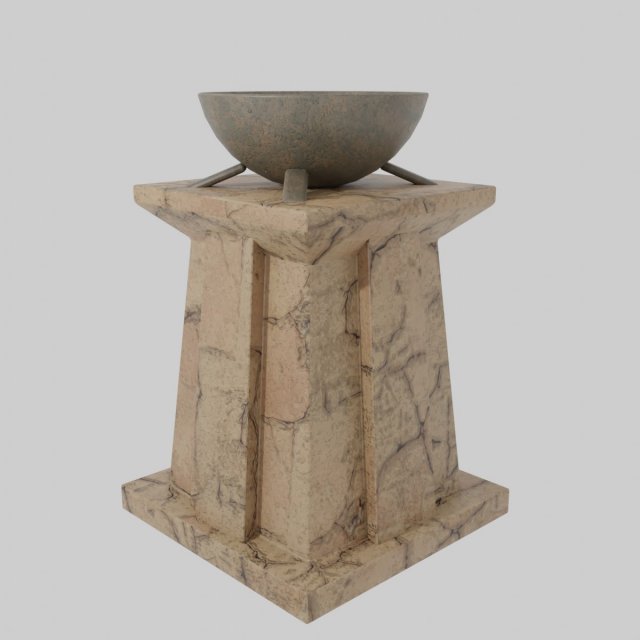 3D Ancient Egyptian Brazier model 3D मॉडल .c4d .max .obj .3ds .fbx .stl .blend 