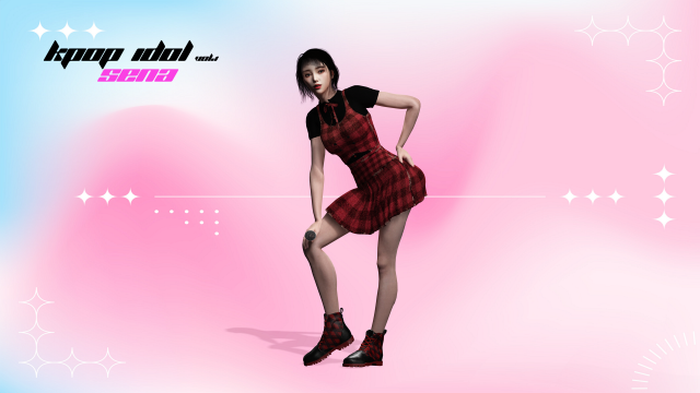 3d kpop idol series vol1 sena 3D Модель .c4d .max .obj .3ds .fbx .stl .blend 