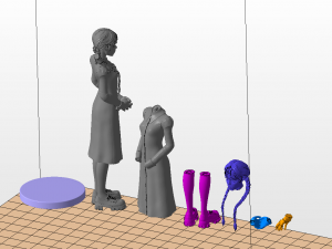 Wednesday Addams fanart sculpt 3D Print Model