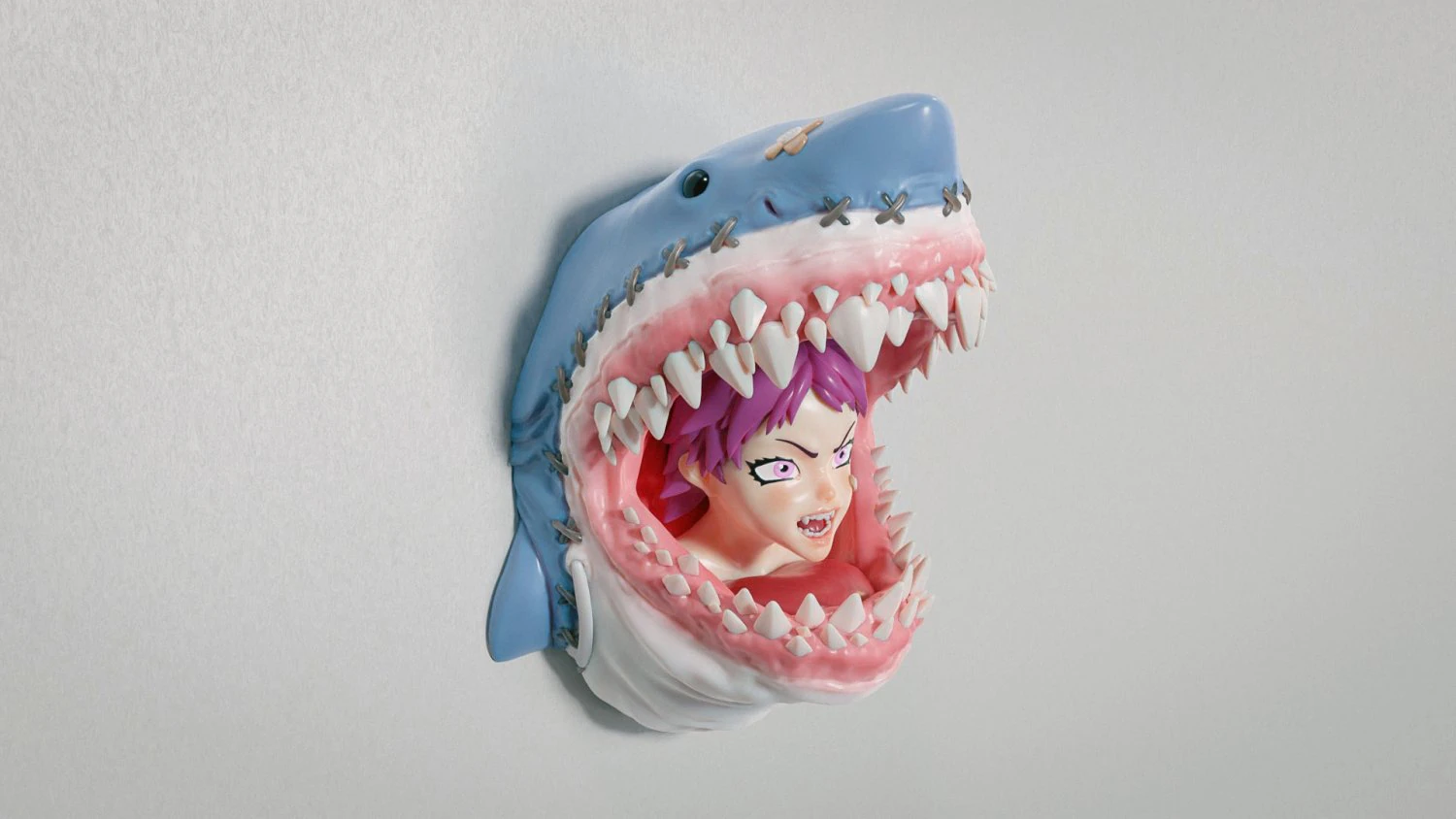 Ebisu in Shark costume 3D Print Model .c4d .max .obj .3ds .fbx .stl .blend 