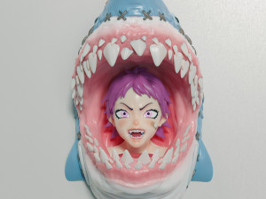 Ebisu in Shark costume 3Dプリントモデル