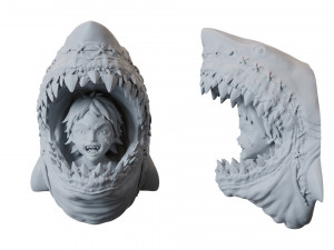 Ebisu in Shark costume 3Dプリントモデル