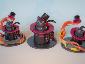 Lyneys hat cat fanart figurine 3D 프린트 모델