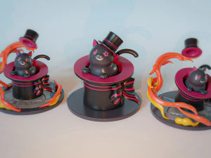 Lyneys hat cat fanart figurine 3D Print Model