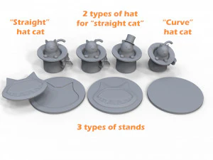 Lyneys hat cat fanart figurine 3D Print Model