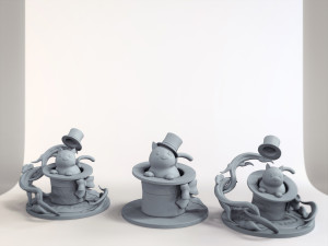 Lyneys hat cat fanart figurine 3D 프린트 모델