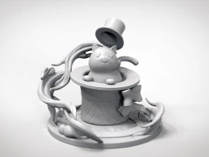 Lyneys hat cat fanart figurine 3D Print Model