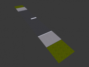Paved One-Way Road 3D 模型