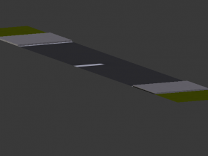 Paved One-Way Road 3D 模型