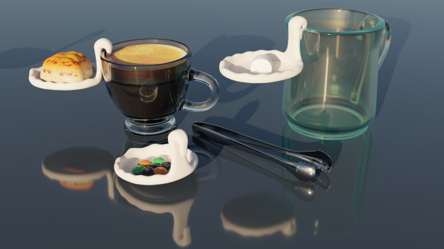 Swan Candy Holder Modello di stampa 3D .c4d .max .obj .3ds .fbx .stl .blend