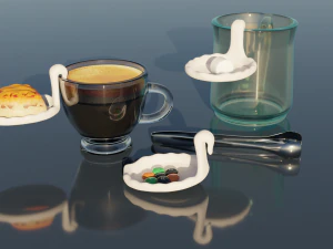 Swan Candy Holder 3D Print Model
