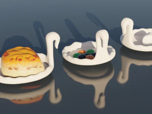 Swan Candy Holder 3D Print Model