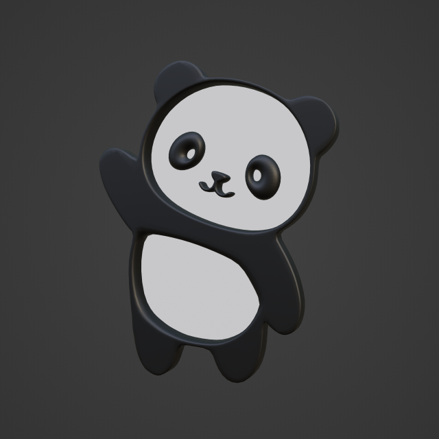 Panda 3D Print Model .c4d .max .obj .3ds .fbx .stl .blend 