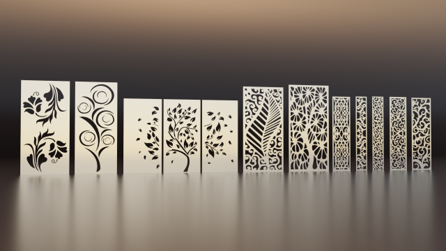 Ornaments Panel Pack 3D Модель .c4d .max .obj .3ds .fbx .stl .blend 