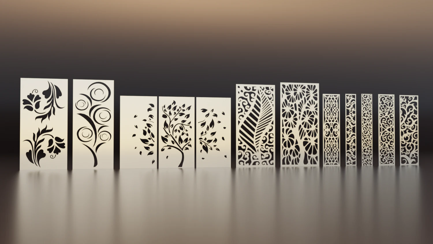 Ornaments Panel Pack 3D Model .c4d .max .obj .3ds .fbx .stl .blend 