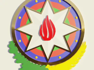 Azerbaycan Gerbi 3D Model