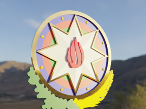 Azerbaycan Gerbi Modèle 3D