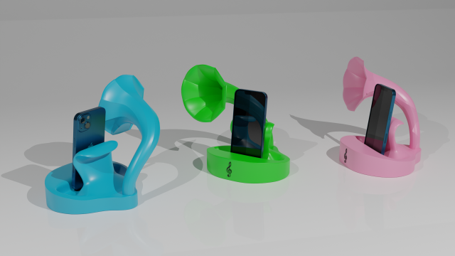 Gramo Phone Amplifier 3D Print Model .c4d .max .obj .3ds .fbx .stl .blend 