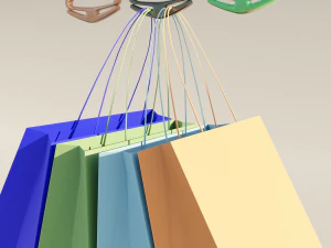 Grocery Bag Holder Handle Carrier 3D Print Model