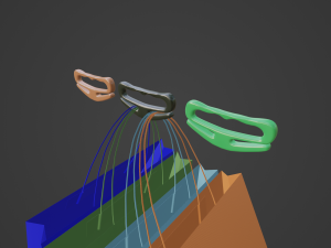 Grocery Bag Holder Handle Carrier Model Cetak 3D