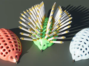 Hedgehog Pencil Holder 3D Print Model