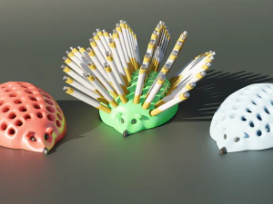 Hedgehog Pencil Holder 3D Print Model