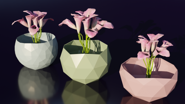 Flower Bowl Vase V2 3D 프린트 모델 .c4d .max .obj .3ds .fbx .stl .blend 