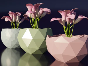 Flower Bowl Vase V2 3D Print Model
