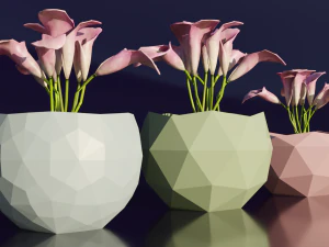 Flower Bowl Vase V2 3D Print Model