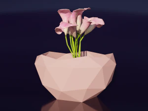 Flower Bowl Vase V2 3D Print Model