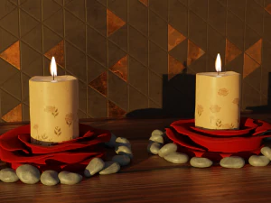 Valentines Day Tealight Holder 3D Print Model