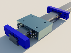 Square Linear Guideway Rail 3D Принт Модель