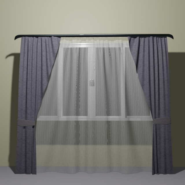Curtains 3D 模型 .c4d .max .obj .3ds .fbx .stl .blend 