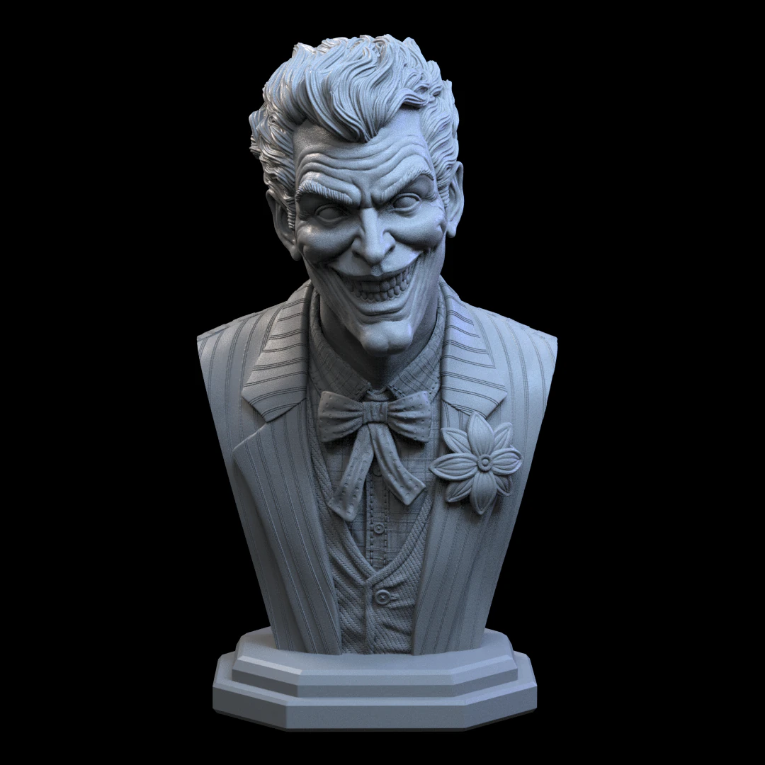 STL JOKER BUST 3D PRINT 3D Print Model .c4d .max .obj .3ds .fbx .stl .blend