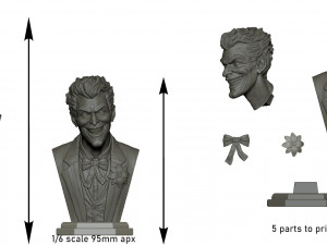 STL JOKER BUST 3D PRINT Modelo de impresión 3D