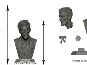 STL JOKER BUST 3D PRINT 3D Print Model