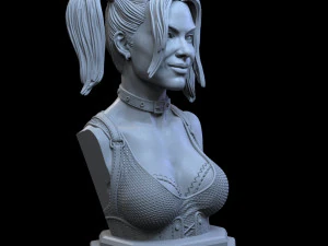 STL HARLEY QUINN BUST 3D PRINT 3D Print Model