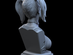 STL HARLEY QUINN BUST 3D PRINT Model do druku 3D