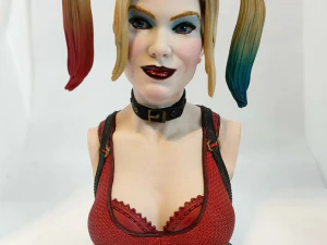 STL HARLEY QUINN BUST 3D PRINT 3D Print Model