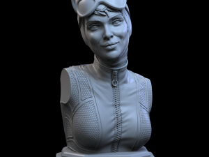 STL CATWOMAN BUST 3D PRINT 3D-printmodel