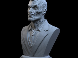 STL TWO FACES BUST 3D PRINT 3D-printmodel