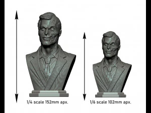 STL TWO FACES BUST 3D PRINT 3D Print Model