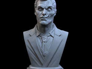 STL TWO FACES BUST 3D PRINT 3D-printmodel