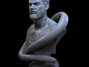 STL MISTER FANTASTIC FOUR BUST 3D PRINT 3D प्रिंट मॉडल