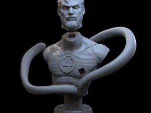 STL MISTER FANTASTIC FOUR BUST 3D PRINT 3D प्रिंट मॉडल