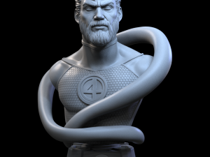 STL MISTER FANTASTIC FOUR BUST 3D PRINT 3D प्रिंट मॉडल